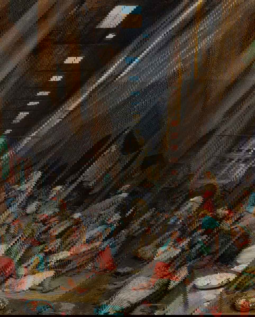 bezestein bazaar khan khalili cairo painting