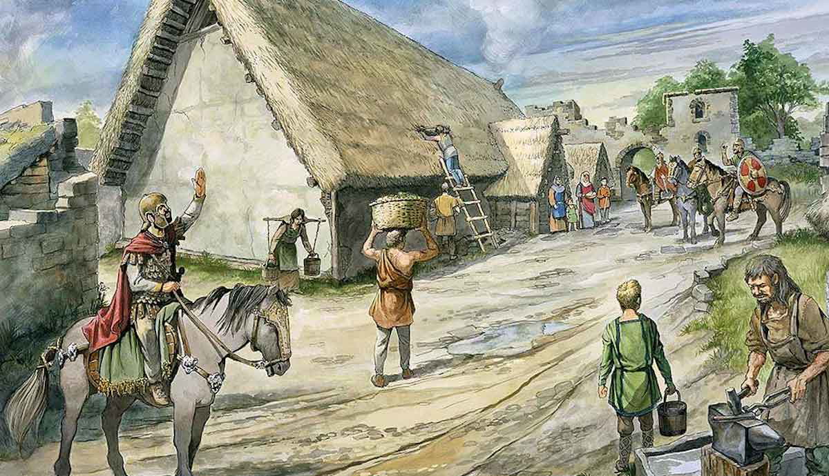birdoswald roman fort illustration