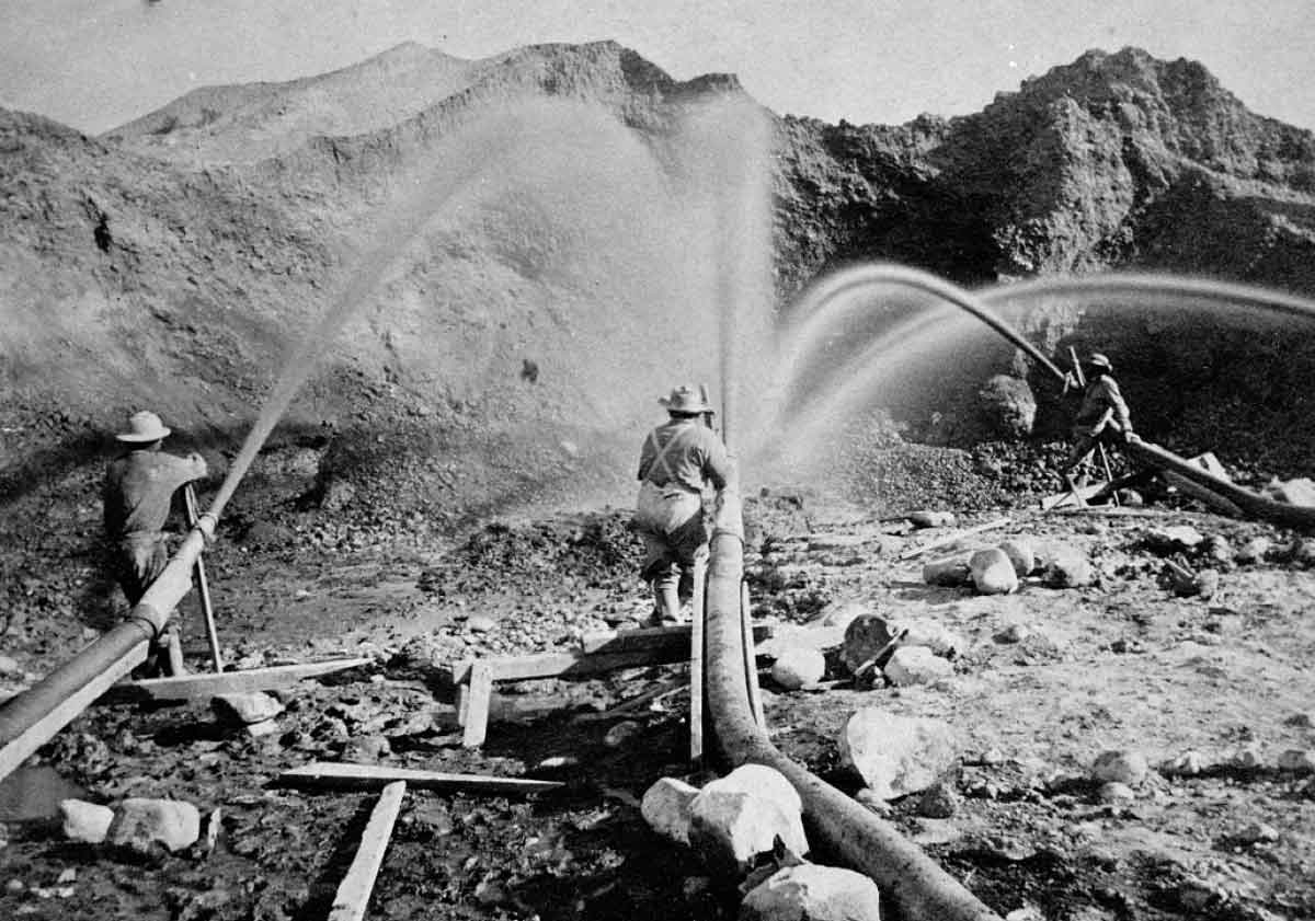 california gold rush hydraulic mining