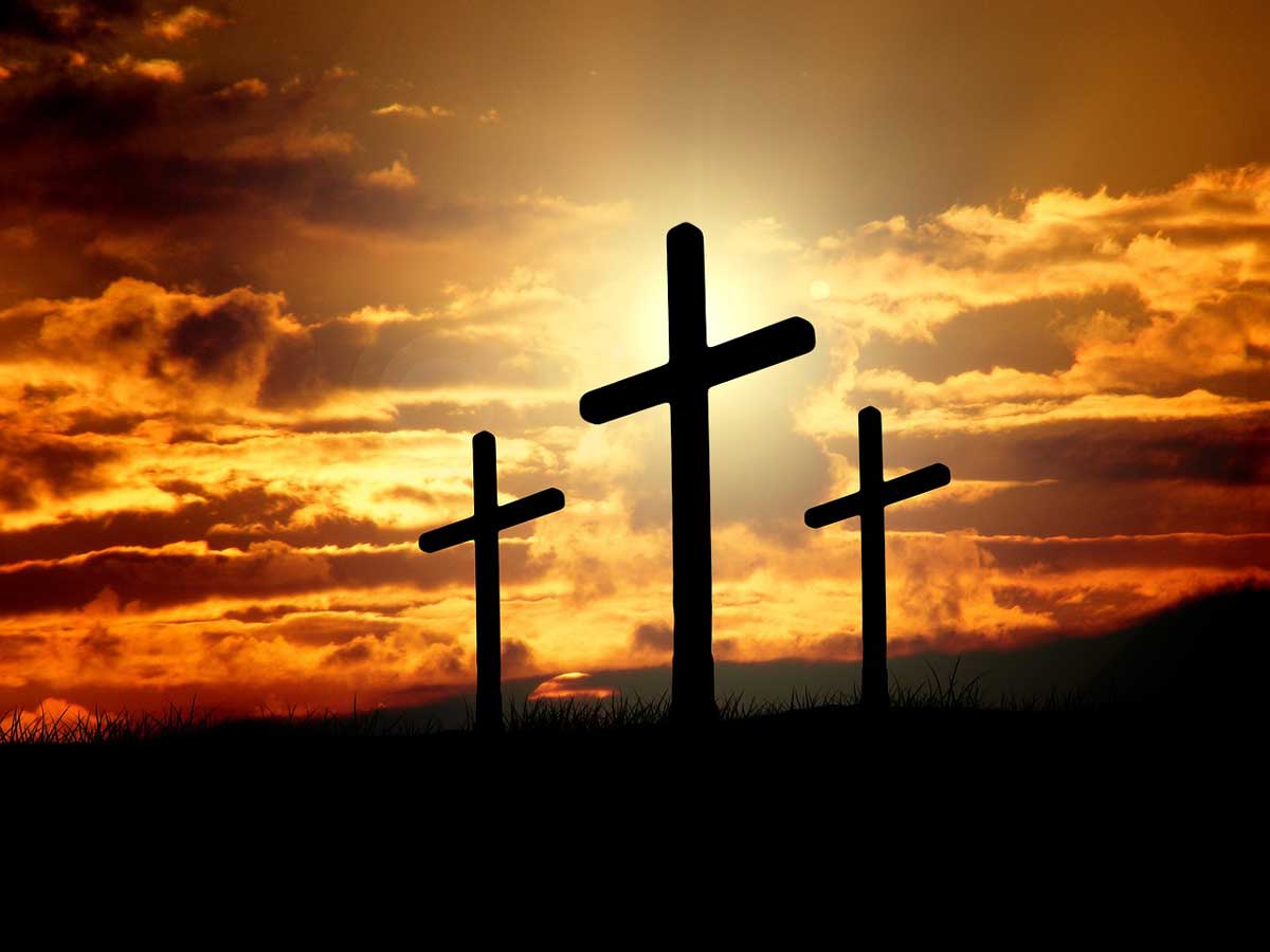 crosses sunset