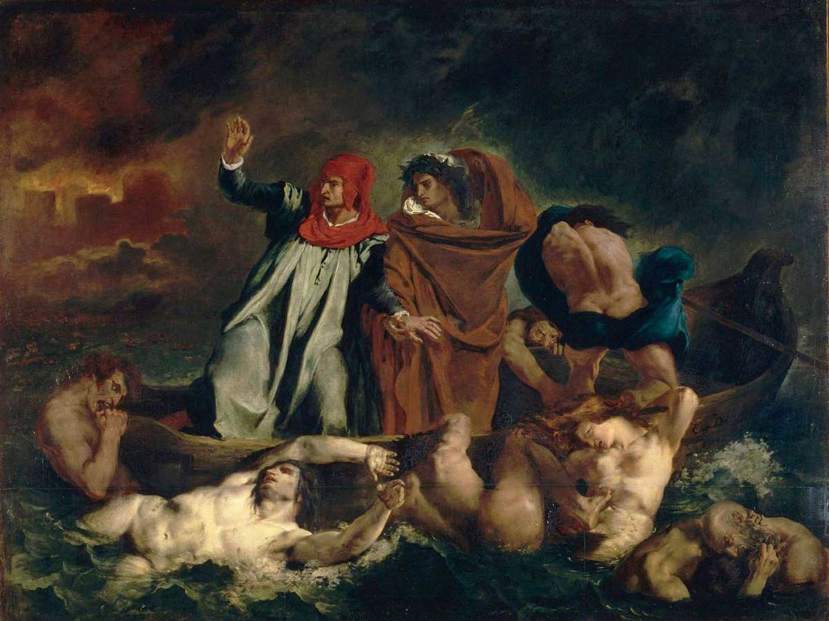 dante and virgil in hell by delacroix
