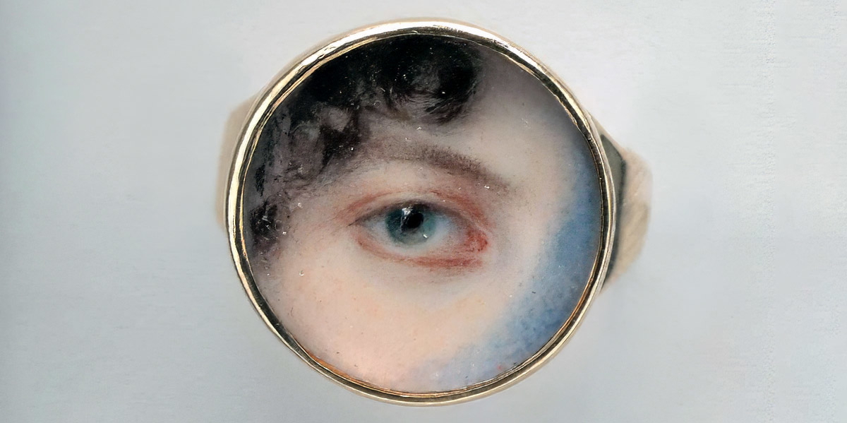 Eye of Maria Miles Hewyard, Edward Greene Malbone, 1802, via Wikimedia Commons
