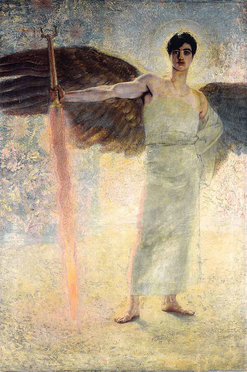 franz von stuck guardian of paradise painting