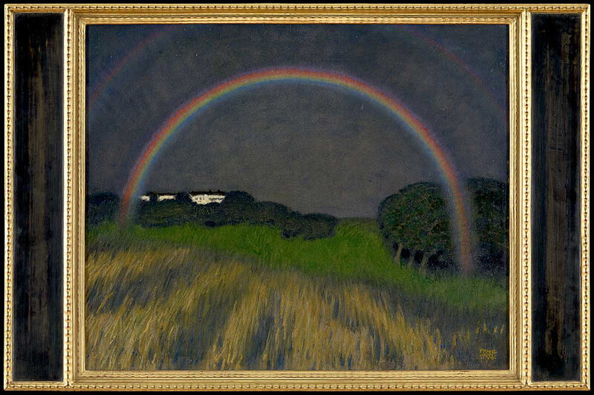 franz von stuck landscape with a rainbow