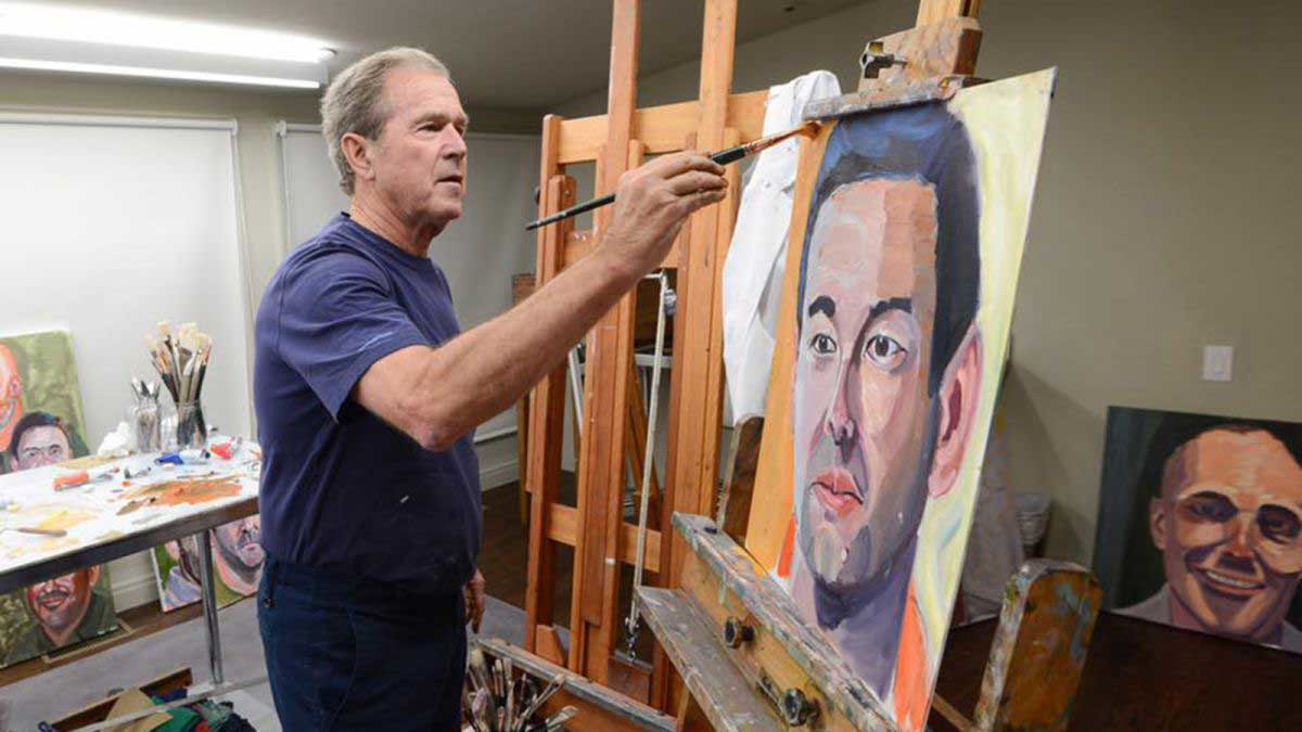 george w bush painting