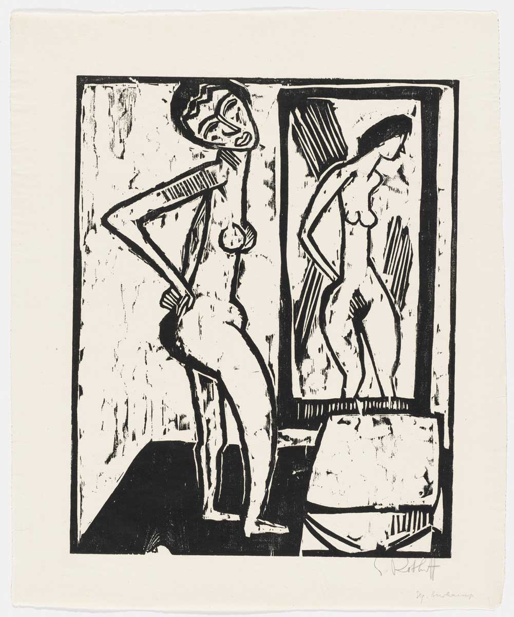 girl mirror schmidt rottluff