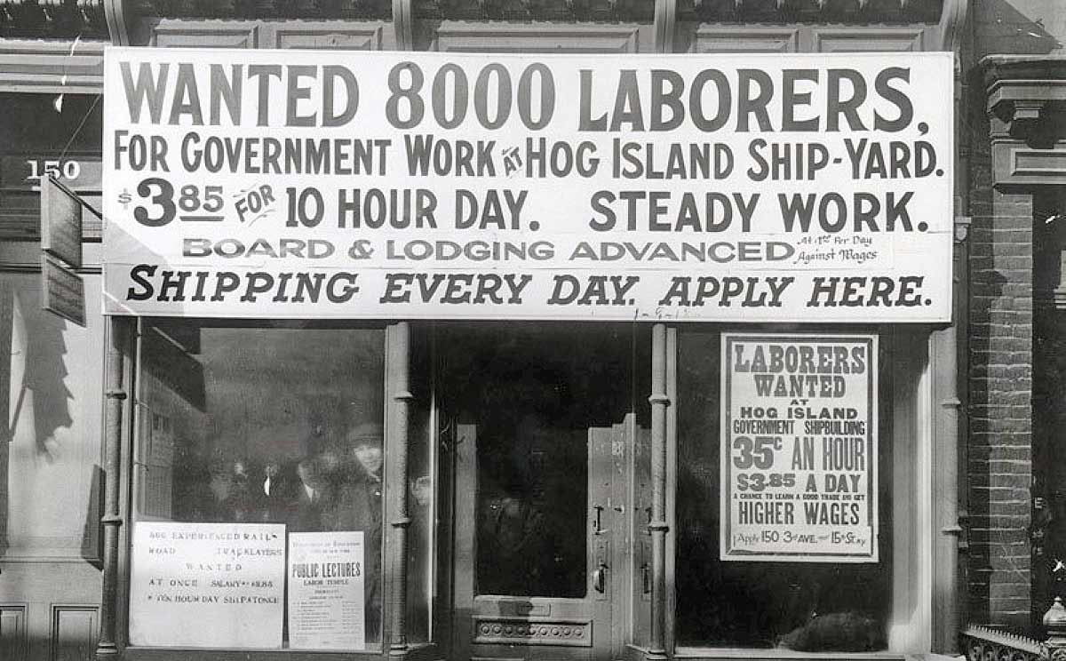 great migration wanted laborers sign pennsylvania