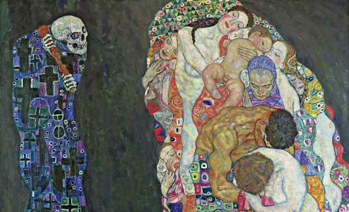 Painting Death and Life by Gustav Klimt