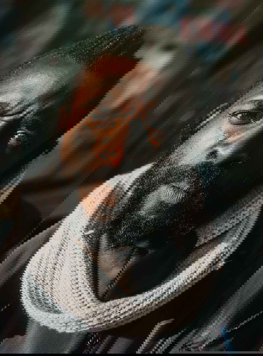 homeless black person