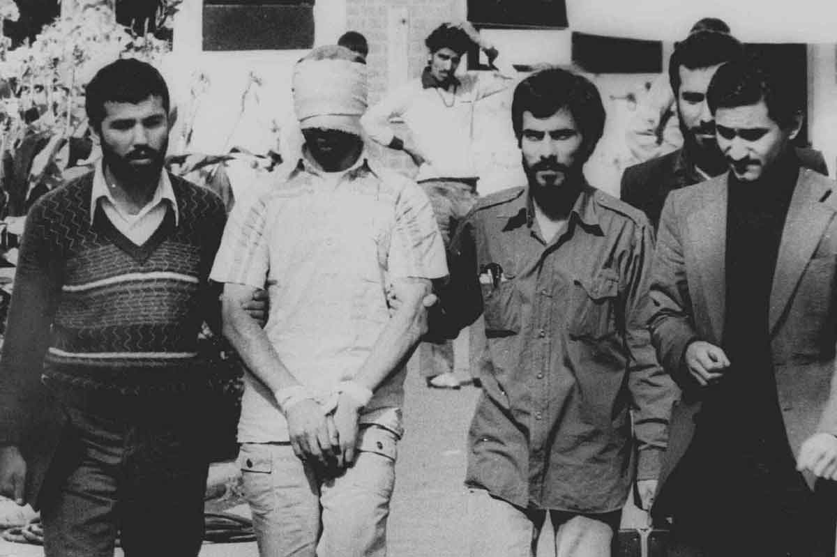 hostage blindfolded with militants