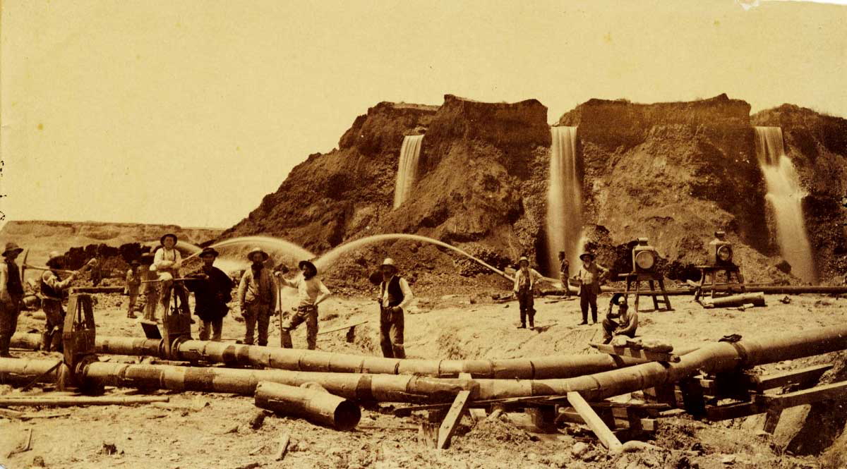 hydraulic mining environmental damage california gold rush