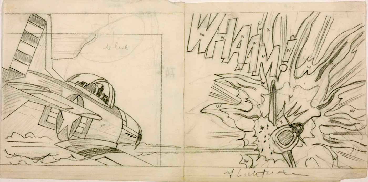 Lichtenstein’s pencil sketch design for Whaam!