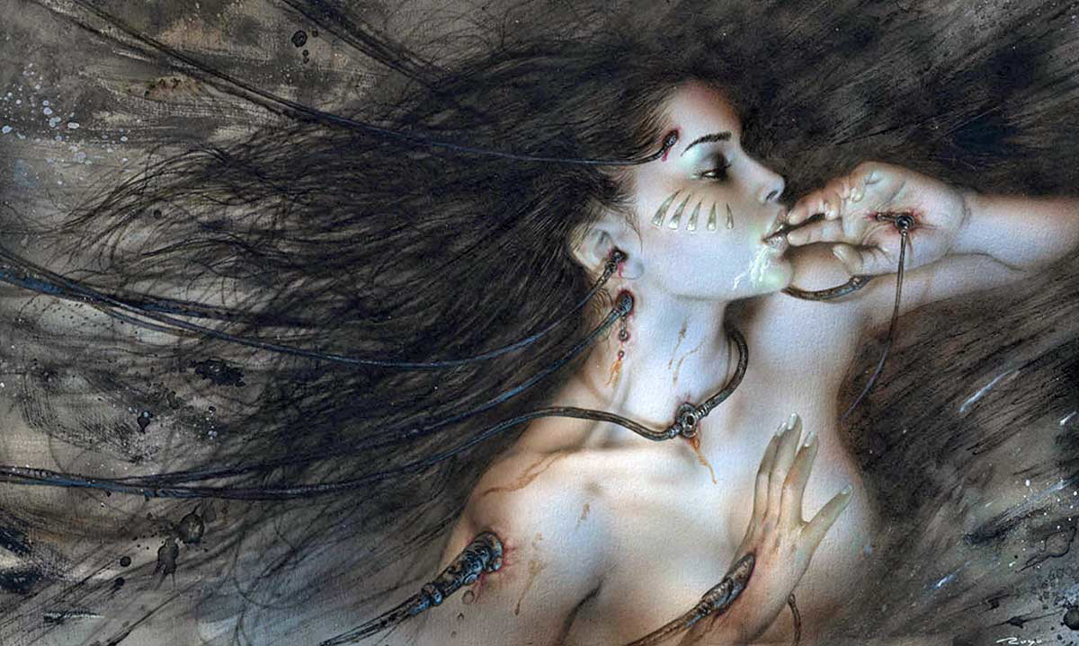 Surprise by Luis Royo, 2000, via Luis Royo Official Website