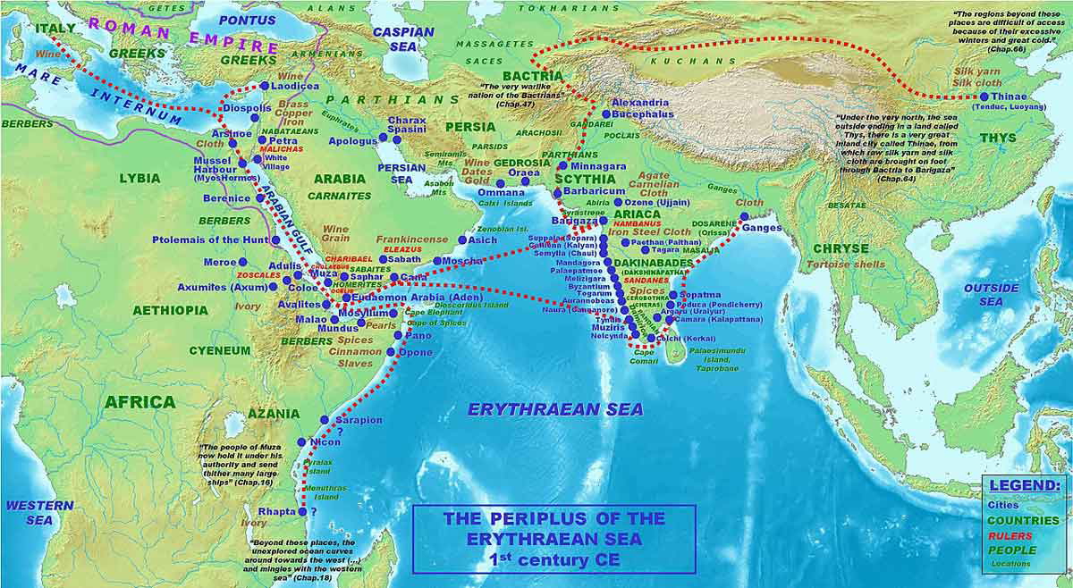 map erythraean sea earliest trade networks