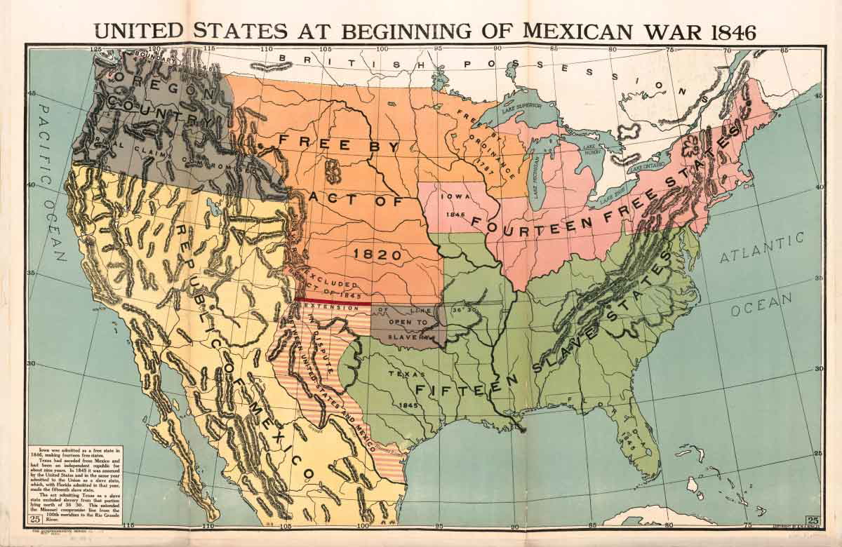 mexican american war territory map