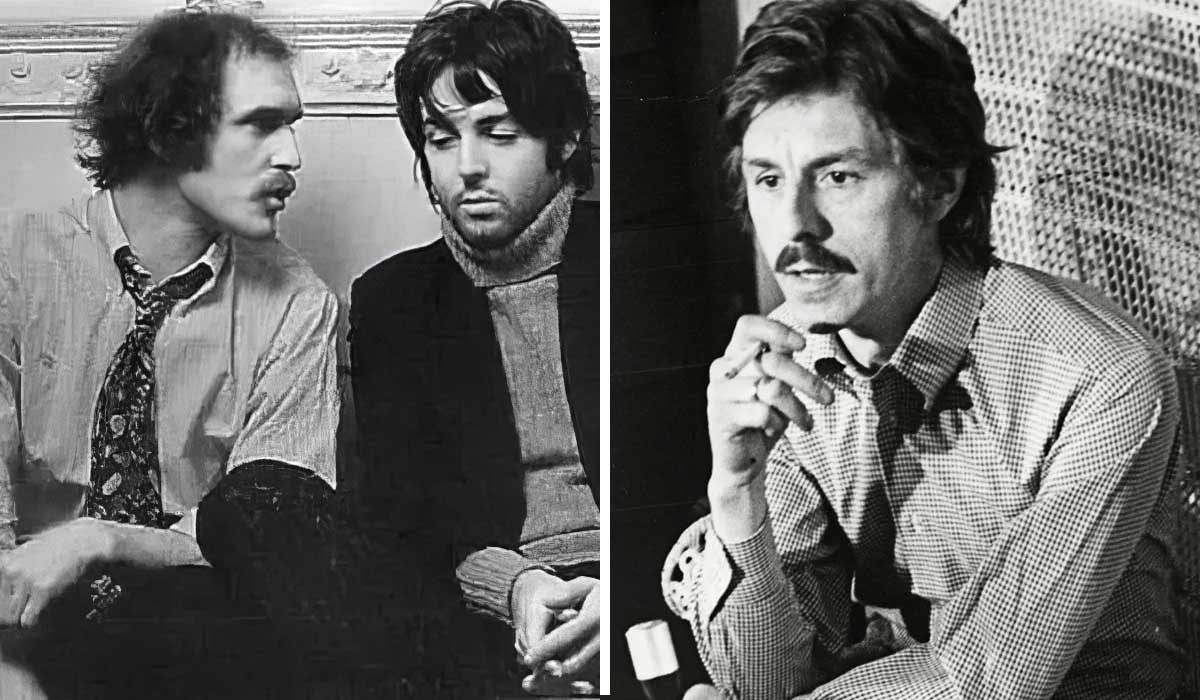 Left to right: Neil Aspinall with Paul McCartney, and Derek Taylor