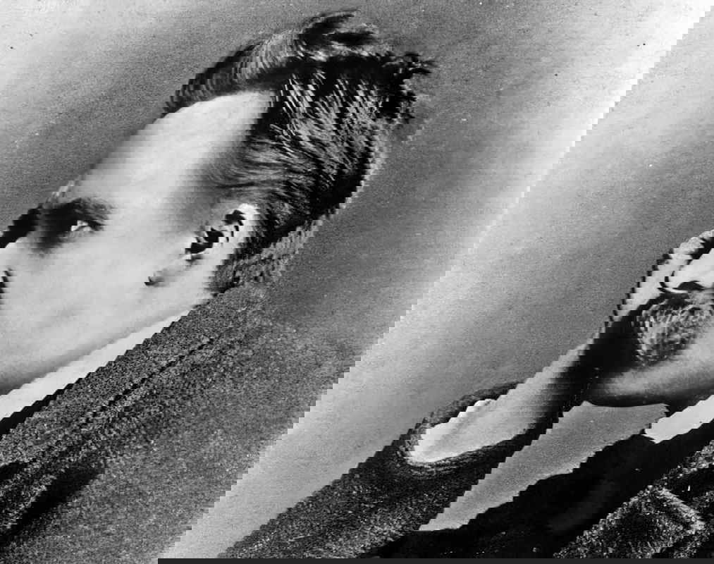 A photograph of Nietzsche in profile, 1882, via Pixabay