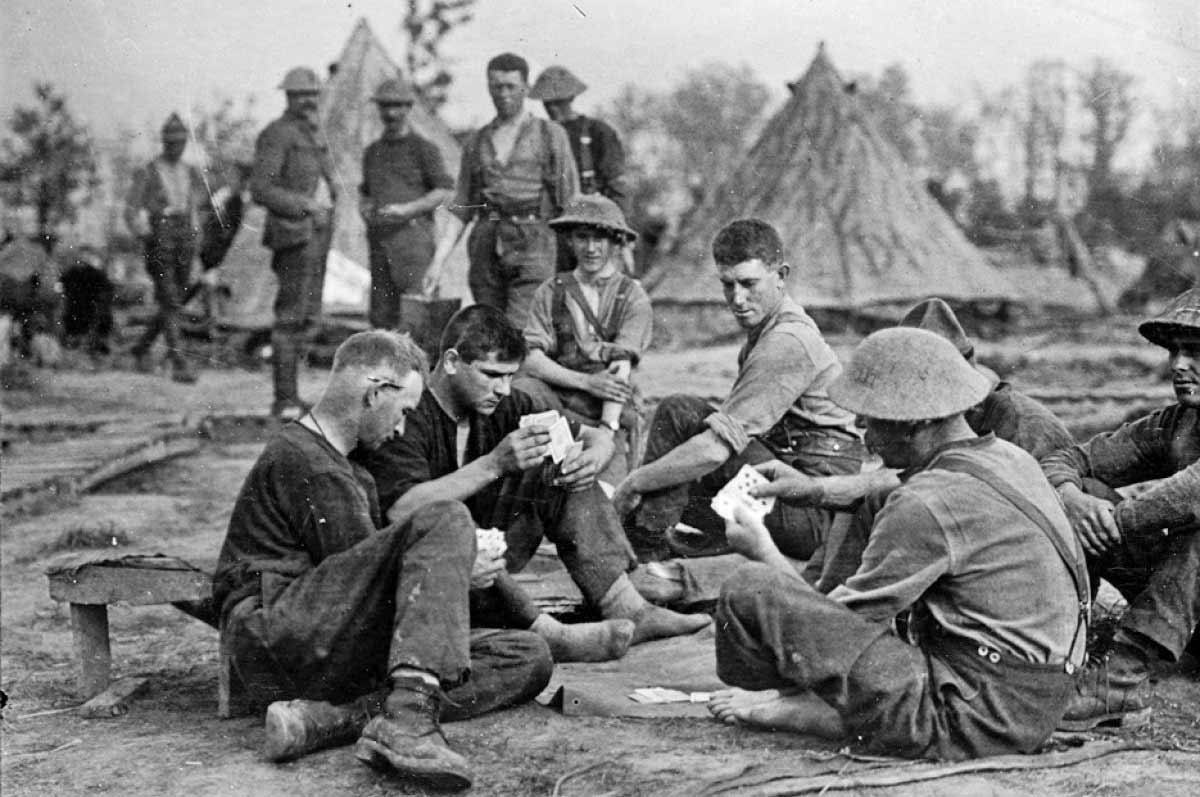 playing cards western front