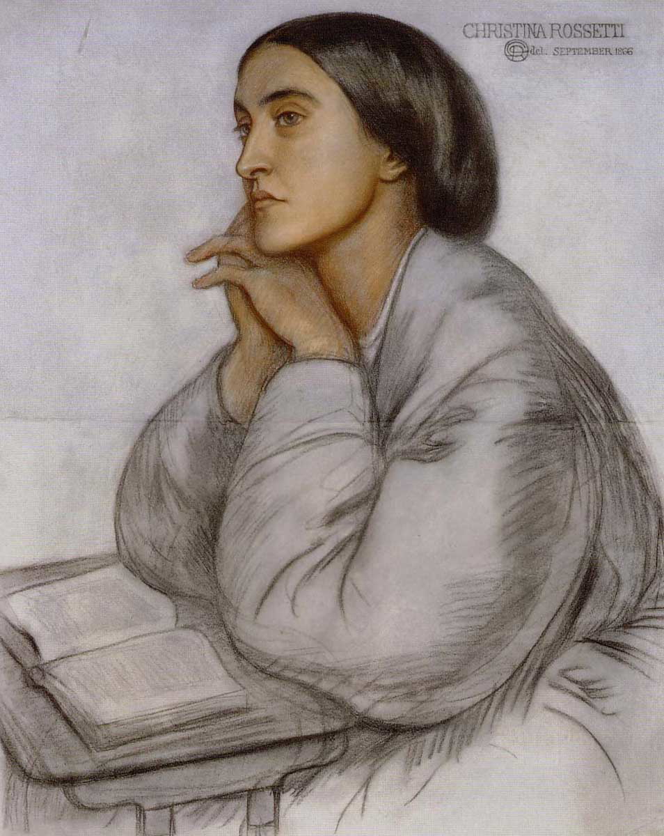 pre raphaelite christina rossetti portrait