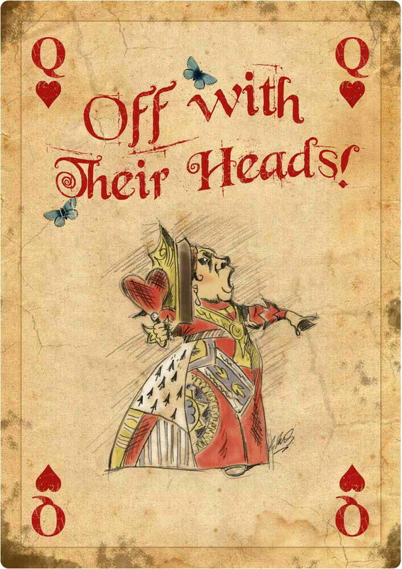 Vintage illustration of the Queen of Hearts