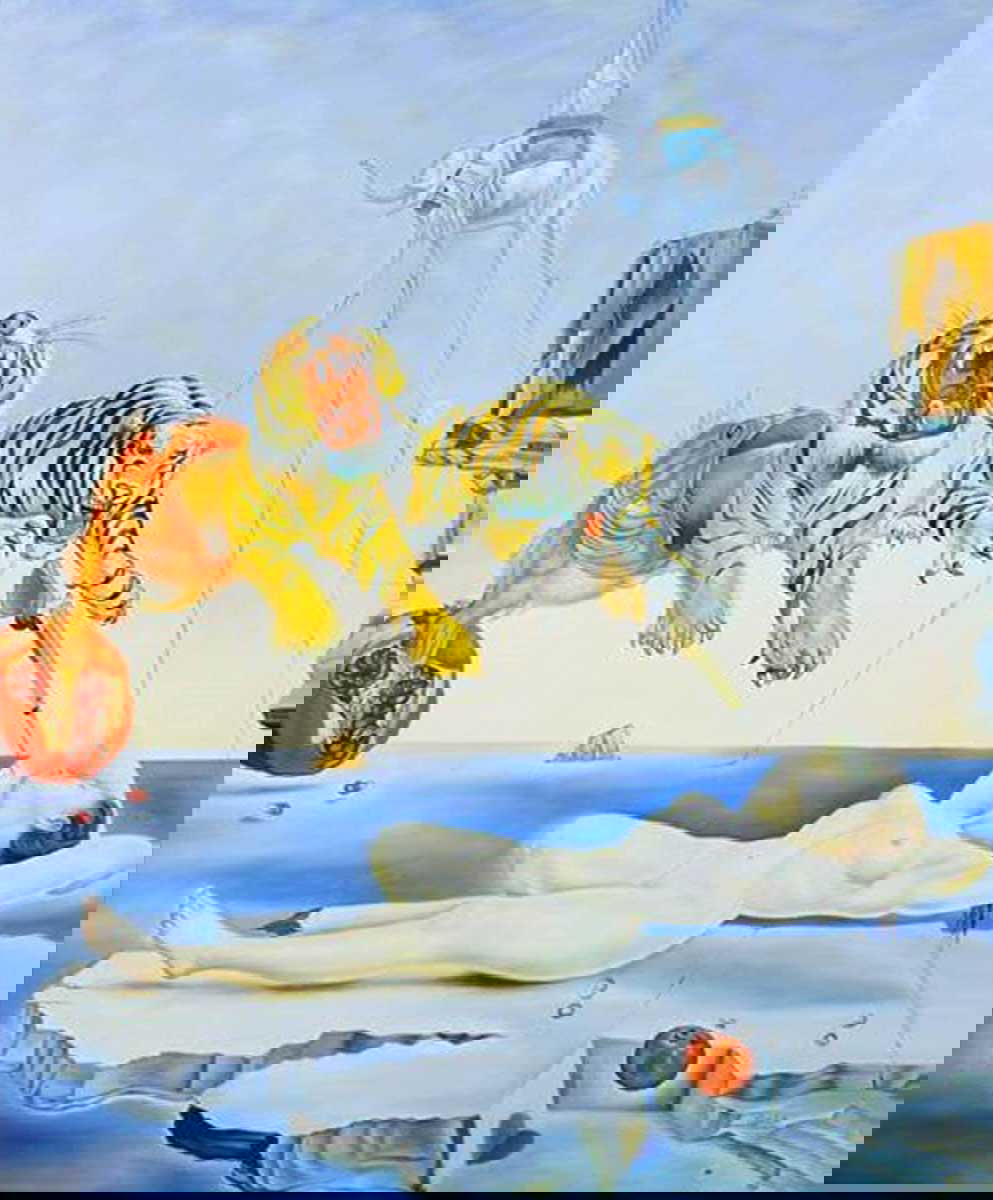 salvador dali dream caused by the flight of a bee around a pomegranate a second before awakening