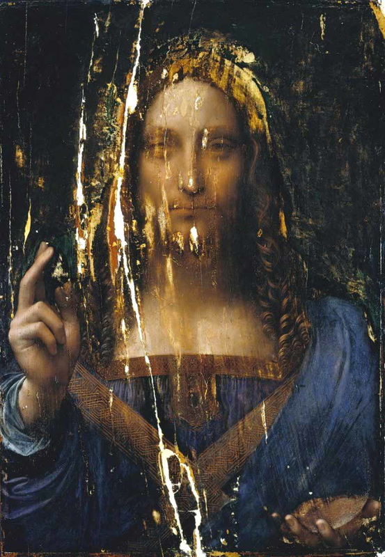 How the Salvator Mundi appeared prior to restoration work