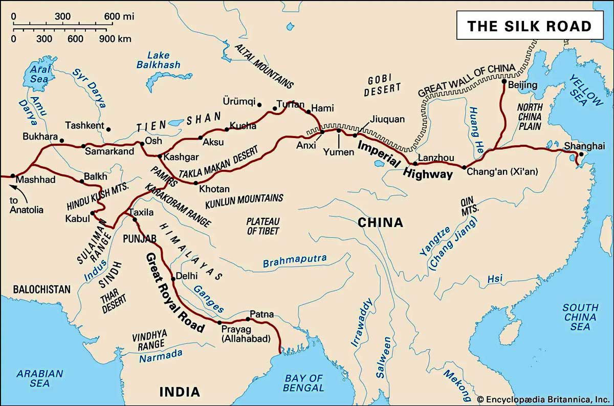 silk road earliest trade networks