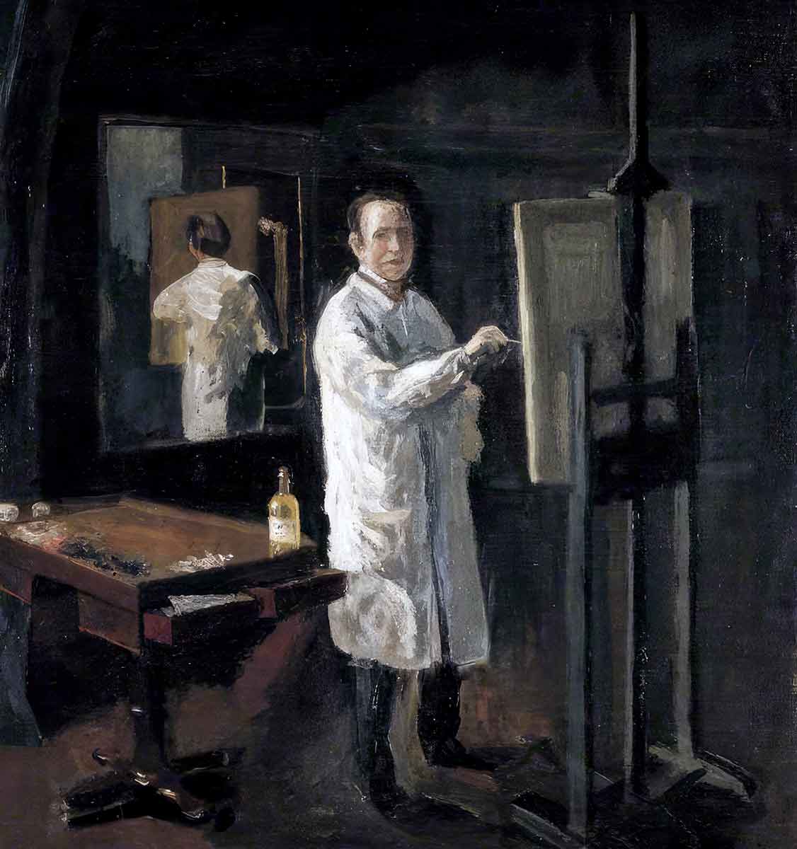 sir john lavery in his studio