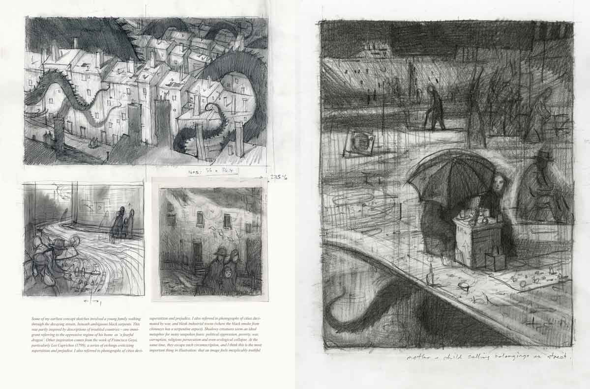 tan sketches nameless land old country drawing