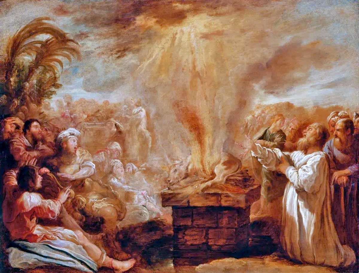 the sacrifice of elijah before the priest of baal