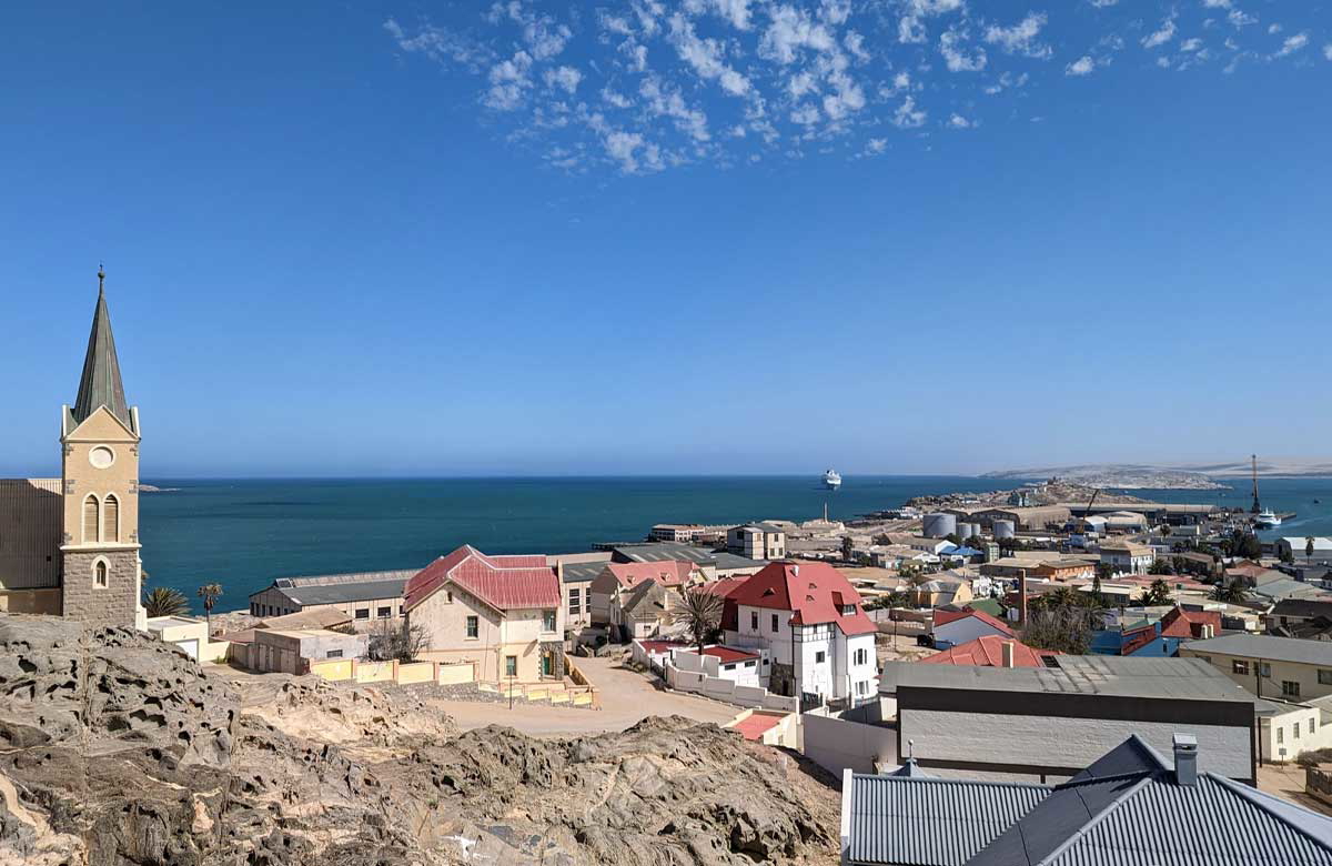 The town of Lüderitz, Namibia