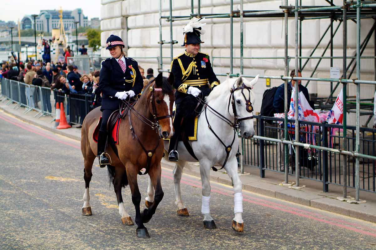 The Assistant Commissioner of the City of London Police (right) in full ceremonial dress at the 2006 Lord Mayor's Show