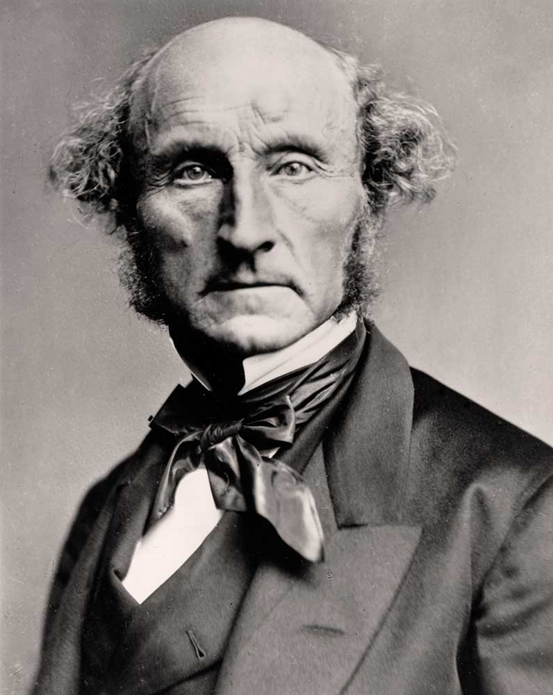 John Stuart Mill. Pro-imperialist thinker and colonial administrator of the British East India Company, photographed 1870, via Wikimedia Commons 