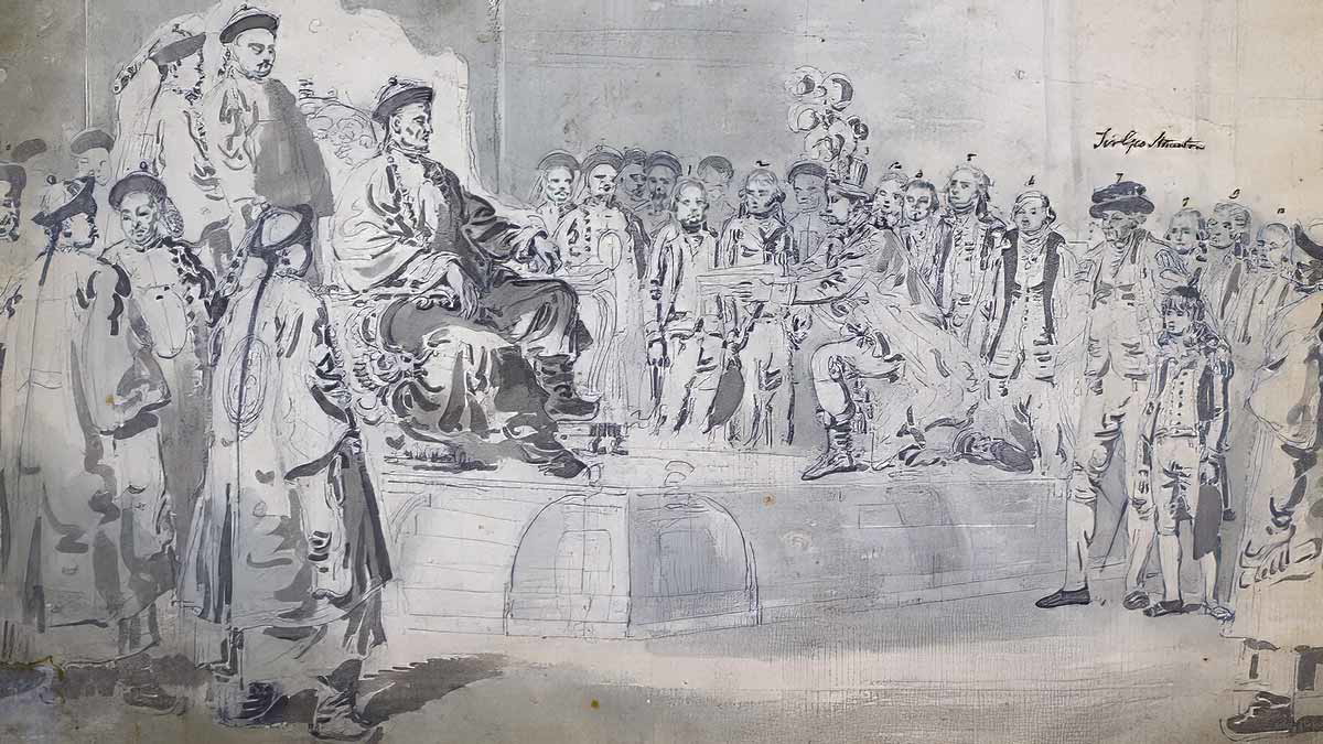 alexander william lord macartney in china painting