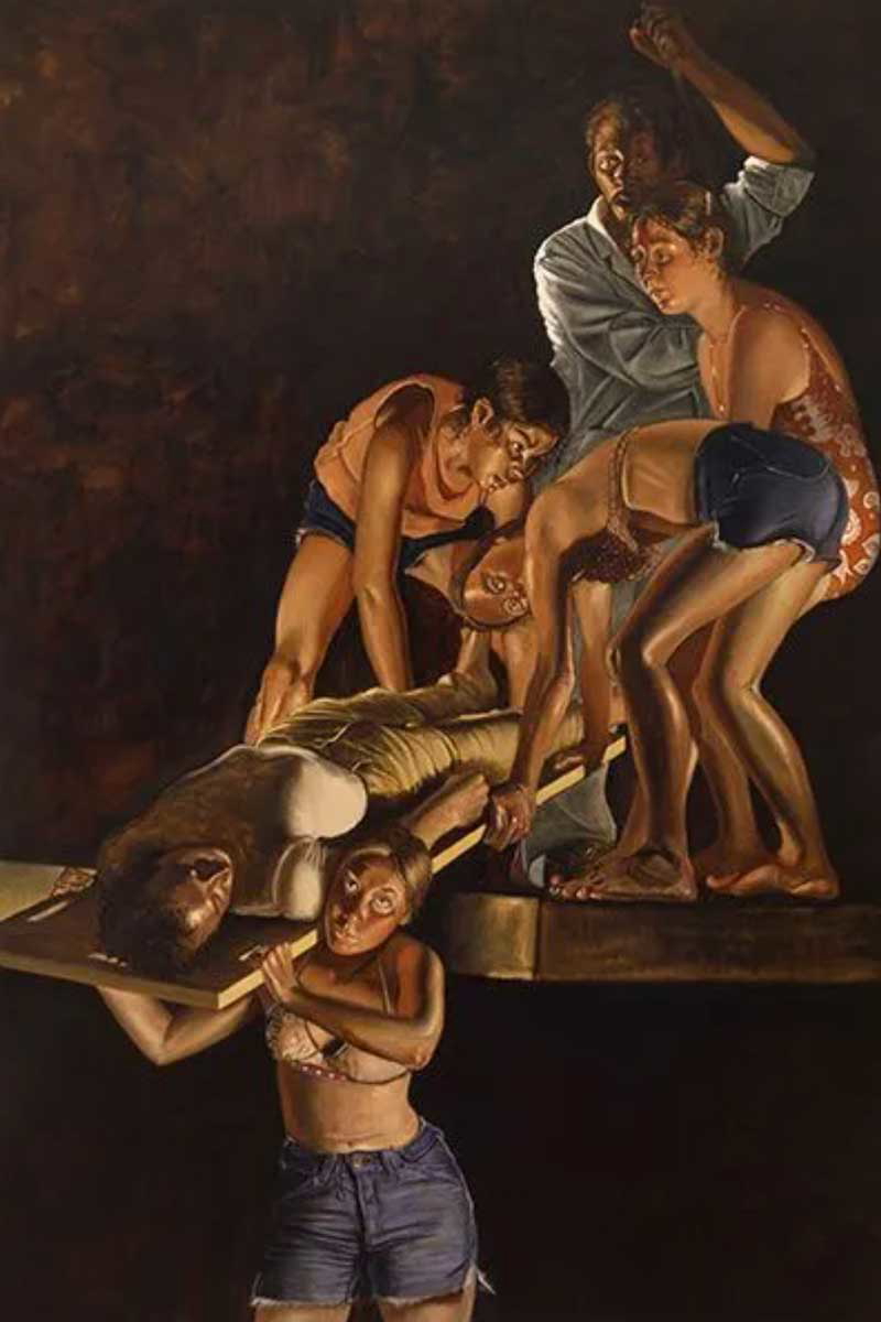 alfred leslie loading pier painting