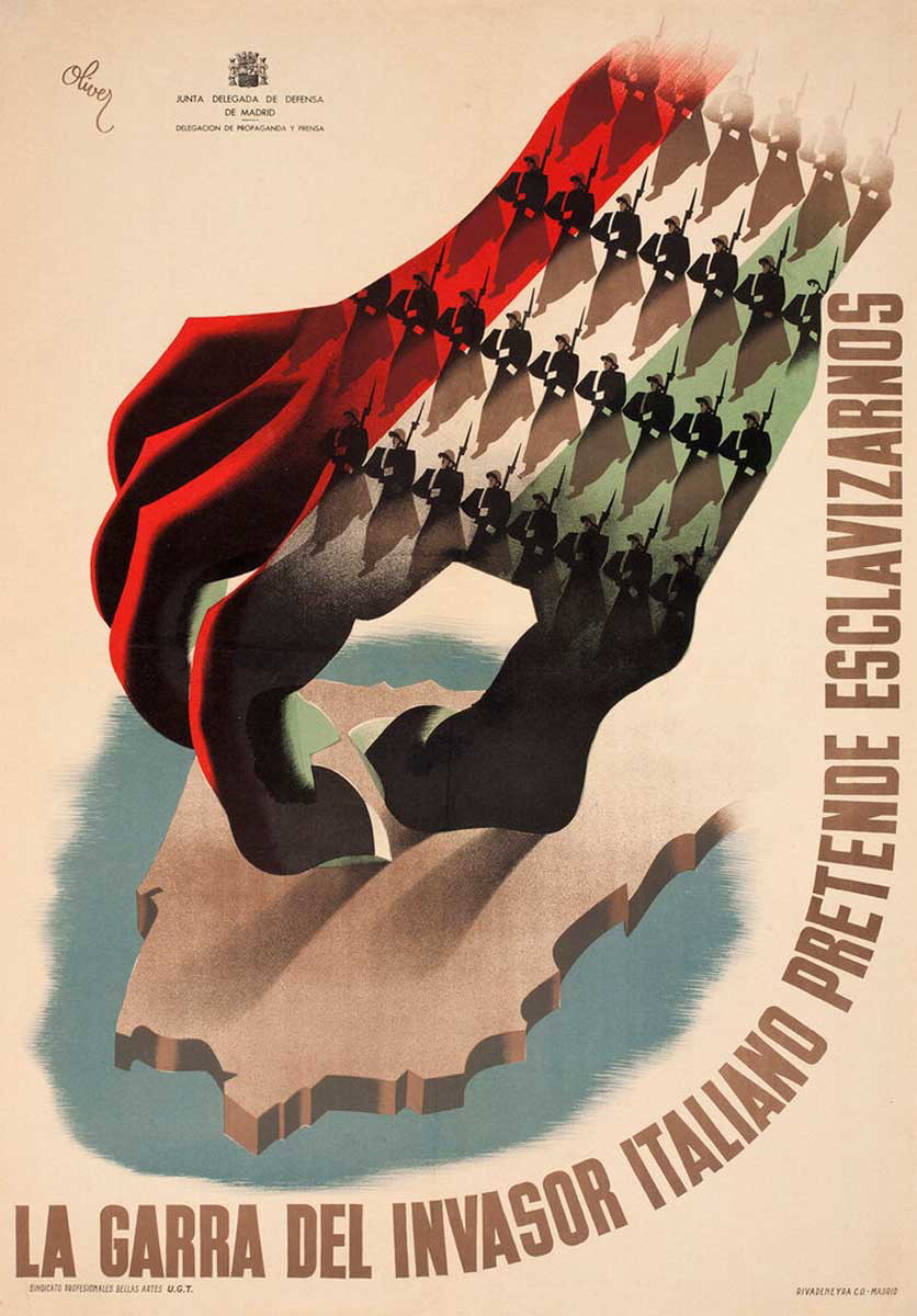 anti italian propaganda poster spanish nationalists