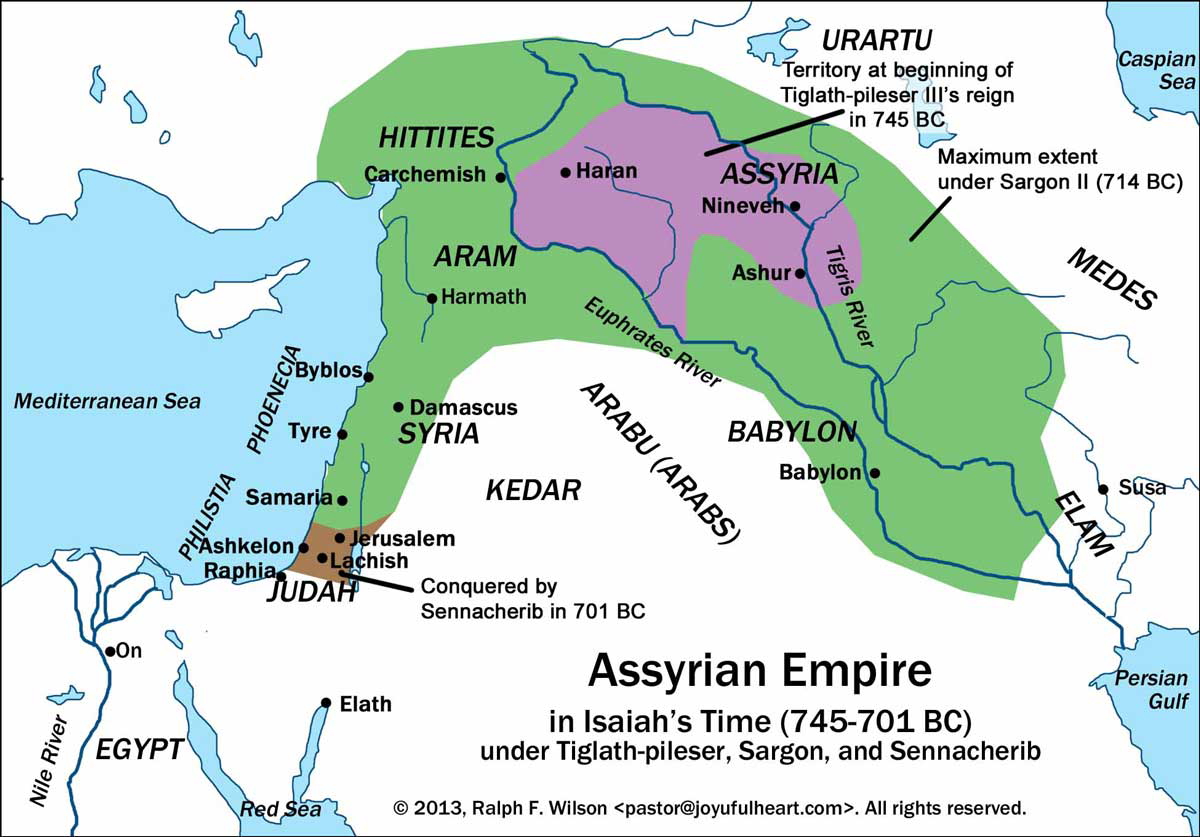 assyrian empire map