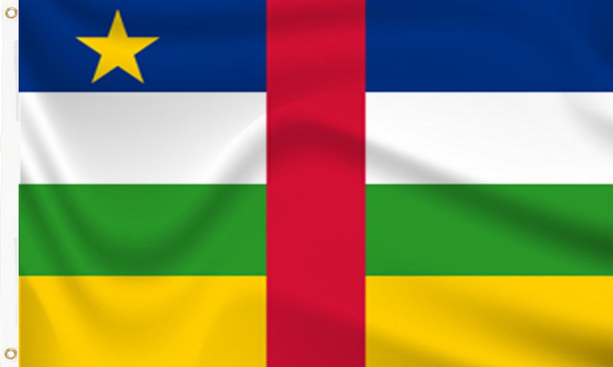 Flag of the Central African Republic. Source: flagandbuntingstore.co.uk