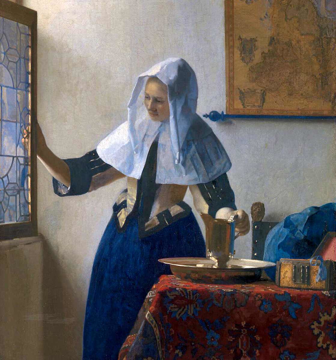 dutch artist johannes vermeer woman water pitcher