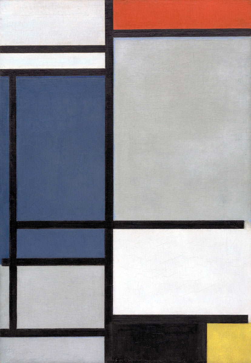 dutch artist piet mondrian composition red blue yellow