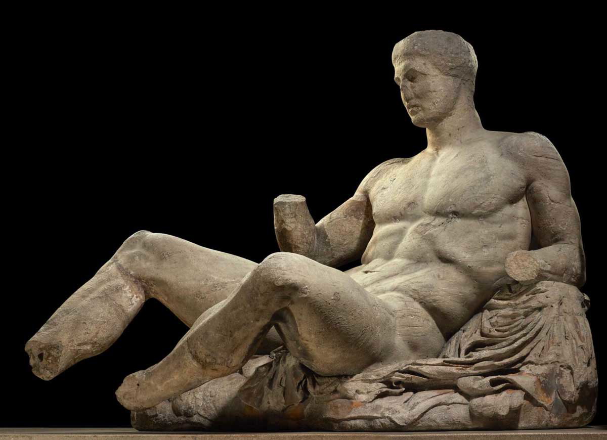 elgin marbles parthenon pediment dionysos sculpture
