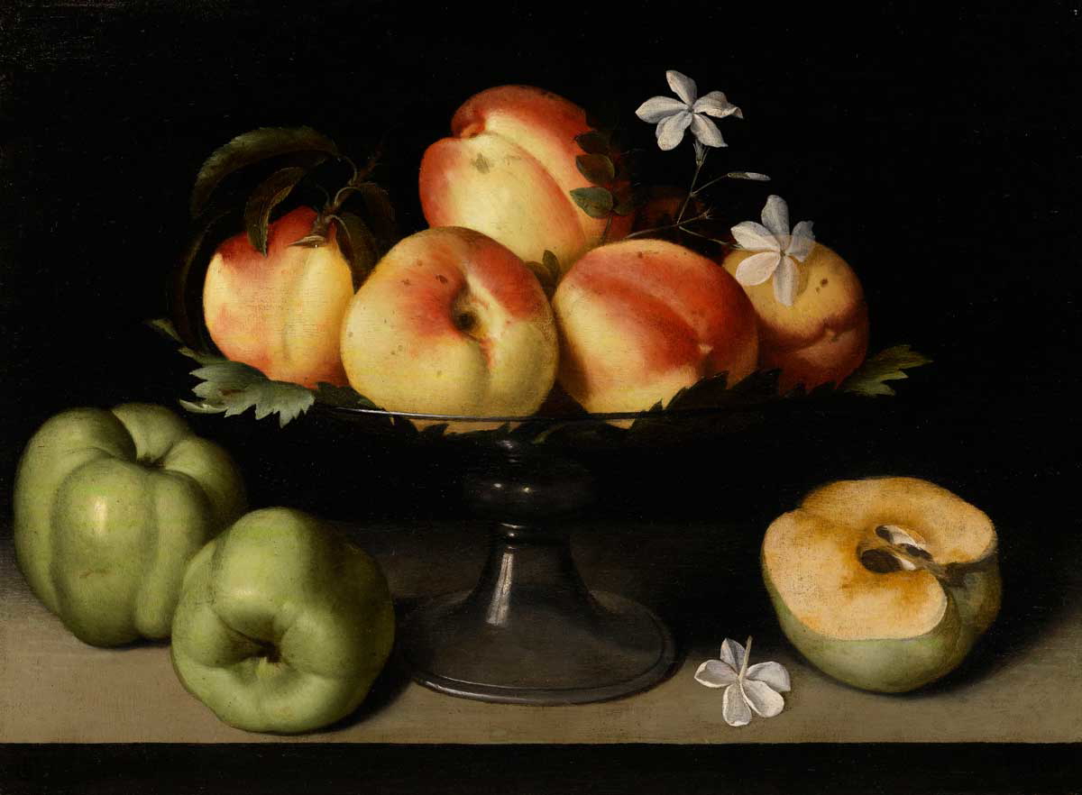 fede galizia crystal fruit stand peaches quinces jasmine
