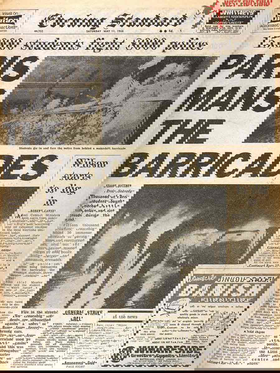 french student demonstrations magazine cover