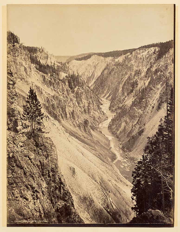 Grand Canyon of the Yellowstone, John K Hillers, 1892. Source: Getty Museum Collection
