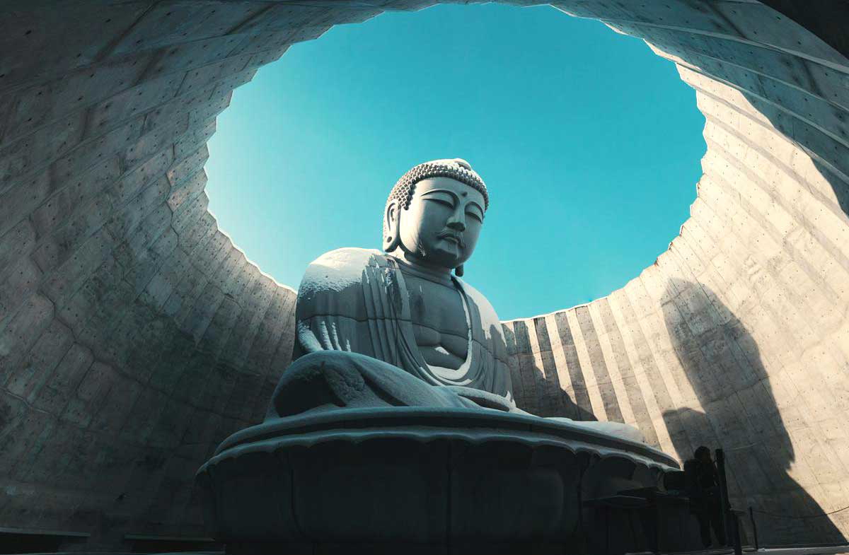 Tadao Ando’s Hill of the Shrine seen from the inside