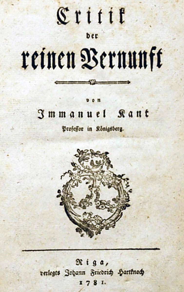 immanuel kant critique pure reason cover