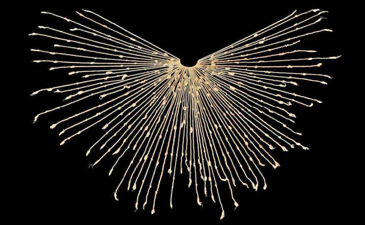 inca cotton quipu knotted cords