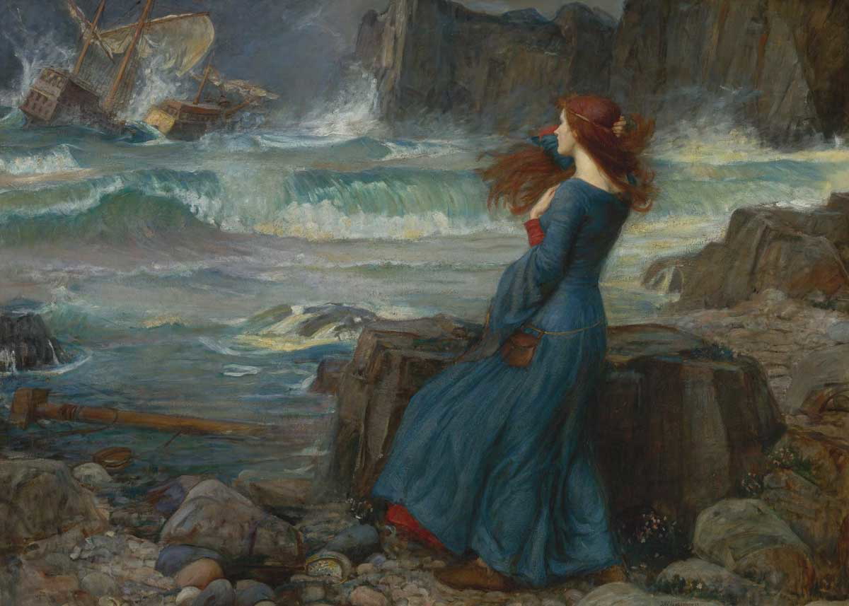 john william waterhouse miranda tempest painting