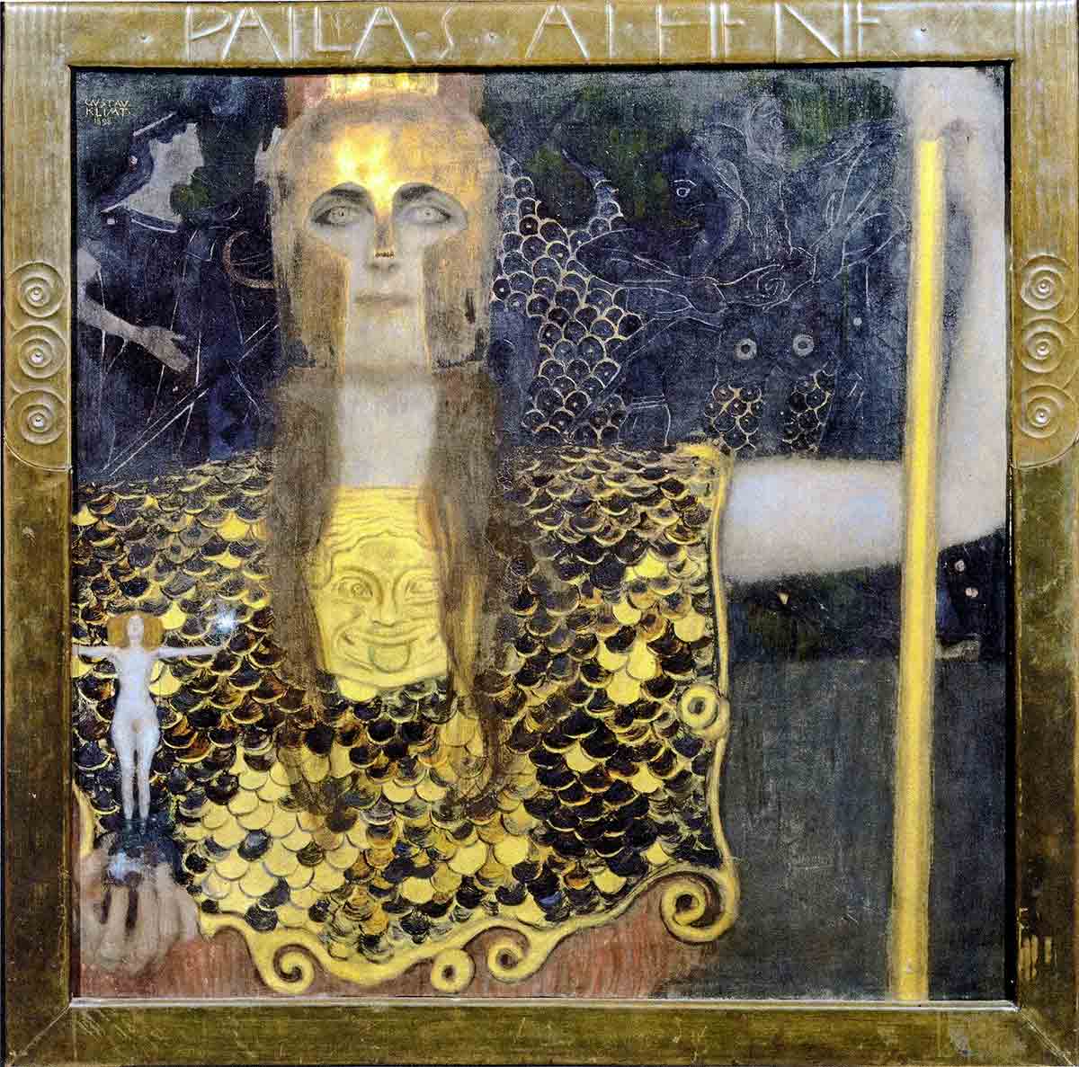 klimt athena painting