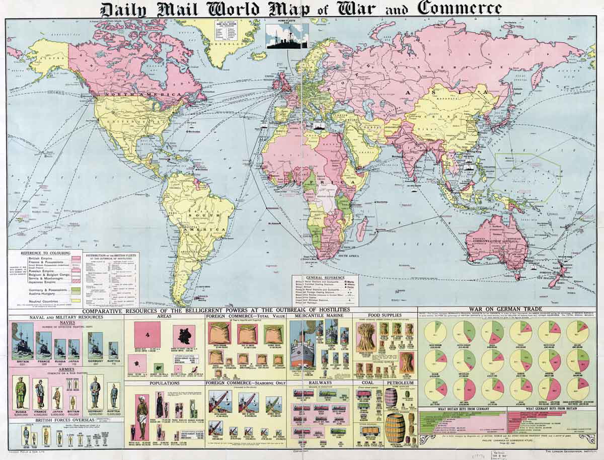 large scale old world map of war